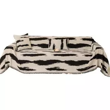 Чехол для дивана из полосатой ткани в полоску из шенилла, всесезонный, устойчивый к царапинам от кошек, новый простой чехол для дивана от пыли 180*130cm