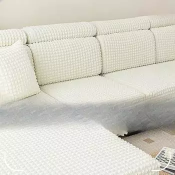 Чехол для дивана из пряжи, эластичный чехол для дивана Four Seasons, чехол для дивана «все включено», кремовый цвет, чехол для сиденья дивана, защита от кошек 50-70cm*50-70cm*5-20cm