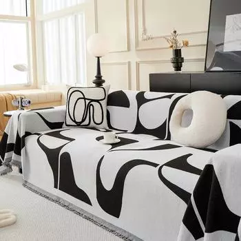 Чехол для дивана из шенилла, чехол для дивана в гостиную, 3-местный, устойчивый к царапинам, защитное полотенце для мебели, подходит для всех сезонов 180x130cm