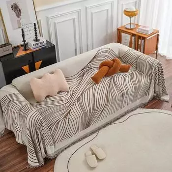 Чехол для дивана из шенилла для гостиной в стиле минимализма, с защитой от кошек, чехол для современного 3-местного дивана, чехол для дивана в форме буквы L, 180x460 см 180x380