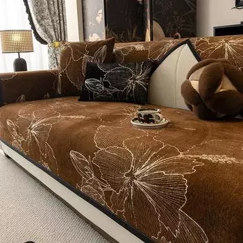 Чехол для дивана из шенилла для гостиной Four Seasons Universal Sofas Towel Mat Non-Slips High Quality L Shape Couch Slipcovers A 70x70