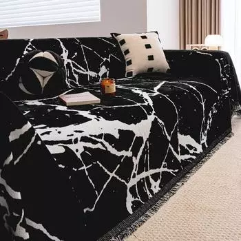 Чехол для дивана из шенилла для кемпинга, пикника, на диван Funda, черный, белый, чехлы для дивана, коврики, пледы 180x130