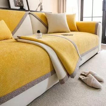 Чехол для дивана из шенилла Four Seasons Universal Sofa Towel Antislip Couch Cushion Living Room Sofas Protector Cover 70X70cm 1pc