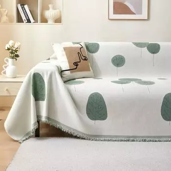 Чехол для дивана из шенилла Jade Leaf, современный утолщенный шенилл Four Seasons New AB, двухстороннее полотенце для дивана 180*130cm