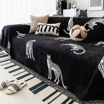 Чехол для дивана из шенилла на все времена года, нескользящий чехол для подушки, одеяло, легкая роскошная ткань для чехла дивана, высококачественный универсальный комплект «все включено» 180*130cm