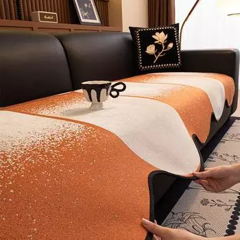 Чехол для дивана из шенилла на все сезоны, нескользящий чехол для дивана, универсальный защитный чехол для дивана с защитой от неровностей и царапин от кошек 90x90
