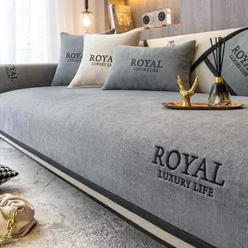 Чехол для дивана из шенилла, нескользящий, современный, простой, коврик для дивана, подушка для гостиной, универсальные чехлы для дивана Four Seasons, однотонные 1pc 30x50 pillowcase