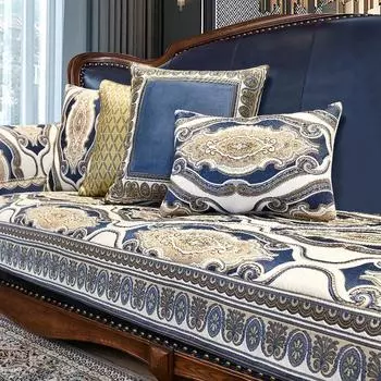 Чехол для дивана из шенилла, нескользящий, европейский, роскошный, Four Seasons, подушка для дивана, домашняя гостиная, защитные чехлы для дивана, полотенце для подлокотника 1pc armrest 50x60cm синий