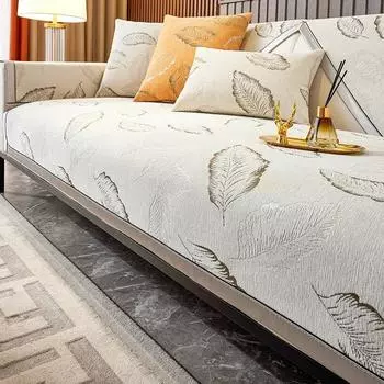 Чехол для дивана из шенилла, нескользящий, широкий, с вышивкой, боковой, чехол для дивана, всесезонный, универсальный, для гостиной 70x70