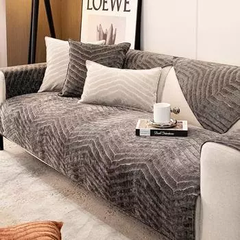 Чехол для дивана из шенилла, однотонный, универсальный, четыре сезона, полотенце для дивана, противоскользящая подушка для дивана, защитный чехол для дивана в гостиной 45x45cm pillowcase белый