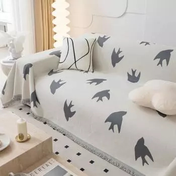 Чехол для дивана из шенилла, пылезащитный, с защитой от царапин и кошек, коврик для дивана Peace Dove, одеяло для дивана на три места, всесезонный 180x130cm