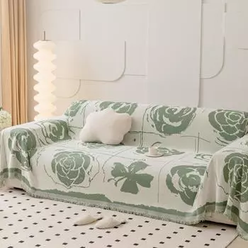 Чехол для дивана из шенилла с цветочным узором, одеяло для дивана, универсальное полотенце для дивана, пыленепроницаемый чехол для подушки дивана 180x130