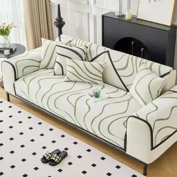 Чехол для дивана из шенилла с принтом «Летний универсальный» Чехол для дивана-подушки Funda Living Room Нескользящий чехол для дивана 70X70cm 1pc