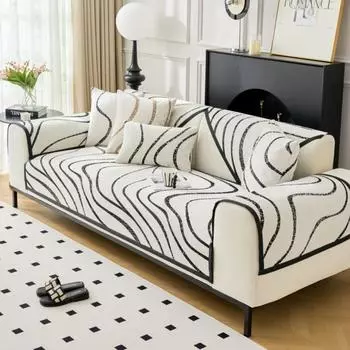 Чехол для дивана из шенилла с принтом «Летний универсальный» Чехол для дивана-подушки Funda Living Room Нескользящий чехол для дивана 70X70