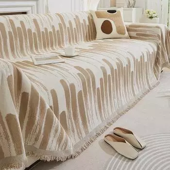 Чехол для дивана из шенилла с противоскользящим эффектом: Универсальное одеяло против кошачьих царапин 180x130