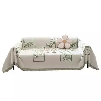 Чехол для дивана из шенилла с защитой от царапин и скольжения для кошачьего туалета, цельный, всесезонный, подушка для дивана, ткань для дивана 90*90cm