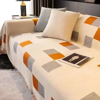 Чехол для дивана из шенилла с защитой от кошачьих лапок, универсальная ткань для дивана Four Seasons, универсальное покрывало для сиденья, все включено 180*130cm