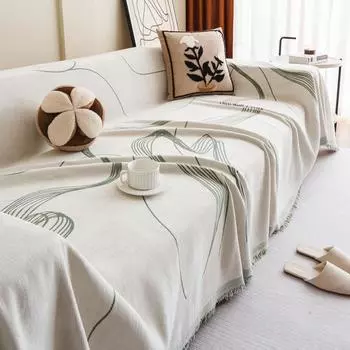 Чехол для дивана из шенилла Simple Line, коврик, плед, гостиная, пара, позиция, современный поход, пикник, одеяло, чехол 180x130