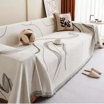 Чехол для дивана из шенилла Simple Line, коврик, плед, гостиная, пара, позиция, современный поход, пикник, одеяло, чехол 180x130cm