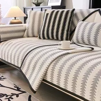 Чехол для дивана из шенилла, универсальный чехол для дивана, нескользящее полотенце для дивана, подушка для углового дивана для гостиной, современный домашний декор 30x50 pillowcase 1pc