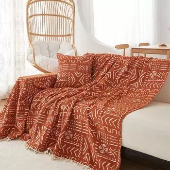 Чехол для дивана из шенилла, устойчивый к царапинам, в этническом стиле, полотенце для дивана, всеобъемлющий нескользящий чехол, современный минималистский универсальный чехол, полотенце 180*130