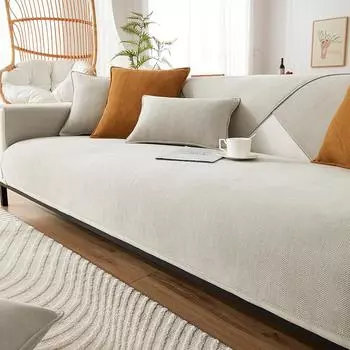 Чехол для дивана из шенилла в елочку, универсальная подушка, нескользящая подушка для дивана, универсальная ткань для чехла Four Seasons, устойчивая к царапинам у кошек 70*70