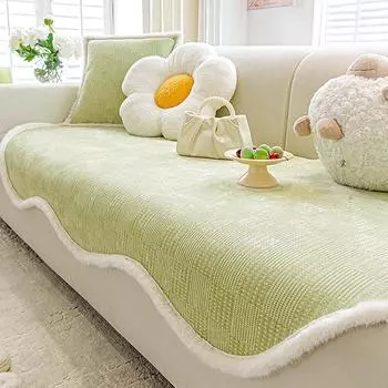 Чехол для дивана из шенилла в классическом стиле, защитная мебель для кресел, двухместных, 3-местных, 4-местных и секционных диванов - Comfortable Home Decor 90*90cm