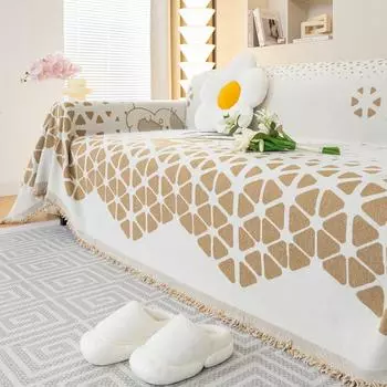 Чехол для дивана из шенилла в скандинавском стиле, устойчивый к царапинам, универсальный чехол для дивана с полотенцем Four Seasons 180X130