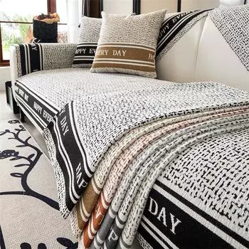 - Чехол для дивана из шенилла в стиле пэчворк, Light Luxury, чехлы для кресел и диванов, 2, 3 места, противоскользящие, подушка для сиденья дивана в форме буквы L 70x70cm 1pc