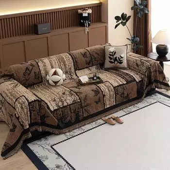 Чехол для дивана из шенилла в стиле ретро, универсальный, для дома, роскошный, с защитой от пыли, чехол для дивана, ткань высокого качества, новое покрывало 180x130