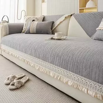 Чехол для дивана из шенилла, защитный чехол для мебели, противоскользящий чехол для дивана, для домашних животных, детей, всесезонный, секционный, на подлокотники, на спинки A 70x70