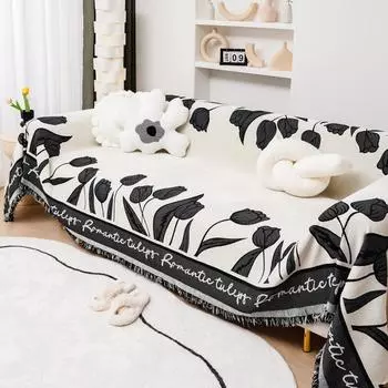 Чехол для дивана из шениллового полотенца, универсальный, высококачественный, тюльпан, всесезонный, чехол для дивана, устойчивый к царапинам от кошек 180*130cm