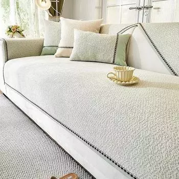 Чехол для дивана из шениллового жаккарда для гостиной, нескользящая универсальная подушка для дивана, защита для дивана на все времена года, защита для мебели 70x70