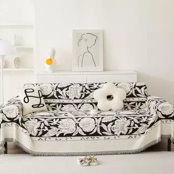 Чехол для дивана из шениллового жаккарда, полотенце для дивана, тканевое полотенце, универсальный чехол для дивана, пылезащитная ткань, бытовой защитный чехол для дивана 180x130cm красный