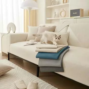 Чехол для дивана из шенилловой текстуры, универсальный нескользящий чехол для дивана, полотенце, защитные коврики для гостиной, подушка для дивана 70x70