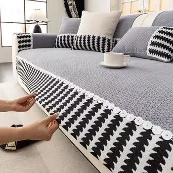 Чехол для дивана из шенилловой текстуры, универсальный нескользящий чехол для дивана, полотенце, защитные коврики для гостиной, подушка для дивана 70x70