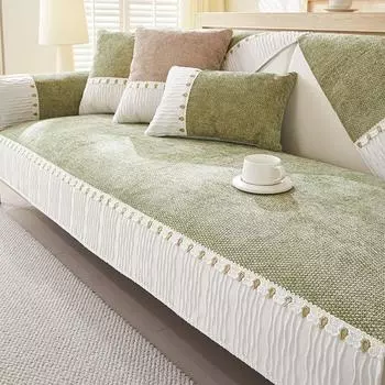 Чехол для дивана из шенилловой текстуры, универсальный нескользящий чехол для дивана, полотенце, защитные коврики для гостиной, подушка для дивана 70x70