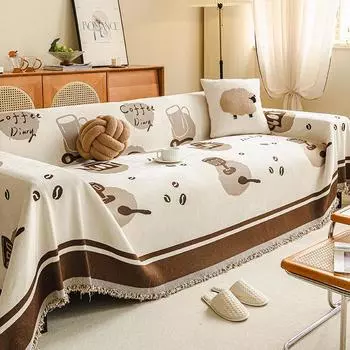 Чехол для дивана из шенилловой ткани Four Seasons, универсальное нескользящее полотенце для трехместного дивана, чехол для сиденья, защита от пыли, одеяло 180*130cm