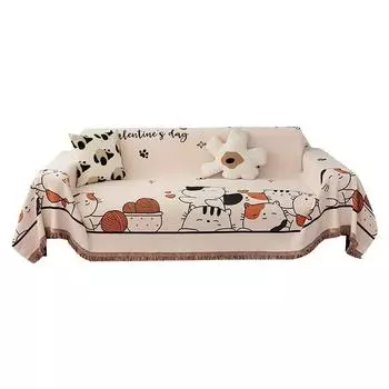 Чехол для дивана из шенилловой ткани на все времена года, новый чехол для дивана с защитой от царапин от кошек, симпатичное стильное полотенце для дивана 180*130cm