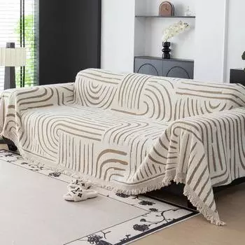 Чехол для дивана из шенилловой ткани на четыре сезона, универсальный чехол нового стиля, все включено, универсальный противоскользящий коврик, полотенце, одеяло 180X90