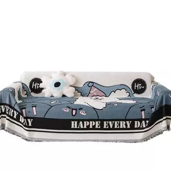 Чехол для дивана из шенилловой ткани, новый, четырехсезонный, универсальный, легкий, роскошный, с рисунком от царапин, с рисунком от кошек, полный чехол для дивана, подушка, чехол, одеяло 180*130cm