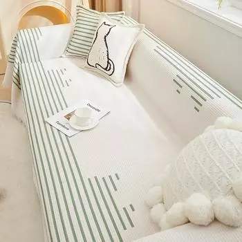 Чехол для дивана из синели на все времена года, современный и простой, полный чехол, против кошачьих царапин, чехол для дивана в скандинавском стиле, утолщенный 180*130cm