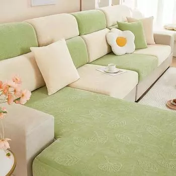 Чехол для дивана из синели, новый всесезонный ленивый чехол для дивана, простая пылезащитная подушка, эластичный утолщенный чехол для дивана S