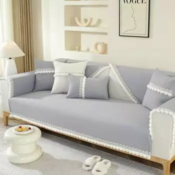 Чехол для дивана из синели, однотонный шерстяной шарик, подушка для сиденья дивана, простая нескользящая подушка для дивана, полотенце для спинки, чехол для дивана, полотенце 70x70cm 1pcs