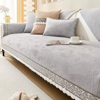 Чехол для дивана из синели, плюшевый чехол для дивана, четыре сезона, универсальный домашний чехол для дивана для гостиной, зеленая подушка для дивана, маття 70x70cm 1pcs