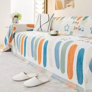 Чехол для дивана из синели, подушка для полотенец, подушка для дивана с допамином, универсальный универсальный чехол для дивана «все включено», одеяло на четыре сезона 180X130