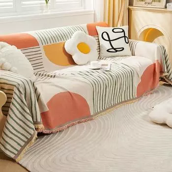 Чехол для дивана из синели, полное покрытие, современное минималистское одеяло для дивана, универсальное всесезонное покрытие, полный чехол для дивана, ткань для покрытия 180*130cm