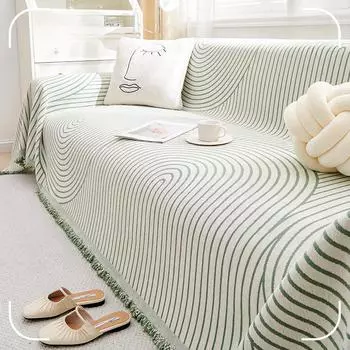 Чехол для дивана из синели, полотенце, осень и зима, простой современный нескользящий чехол для дивана, универсальное универсальное одеяло с защитой от царапин 180*130