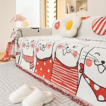 Чехол для дивана из синели, полотенце, подушки на сиденье дивана, универсальный чехол для дивана Four Seasons, двусторонний полный чехол, нескользящая ткань для подушки сиденья 180X130