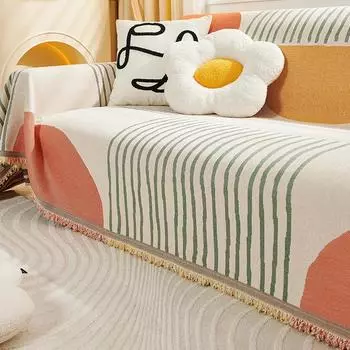 Чехол для дивана из синели, полотенце, полностью покрытый, большой, простой, современный чехол для дивана, четыре сезона, универсальный универсальный чехол для дивана, тканевый чехол 180*130cm